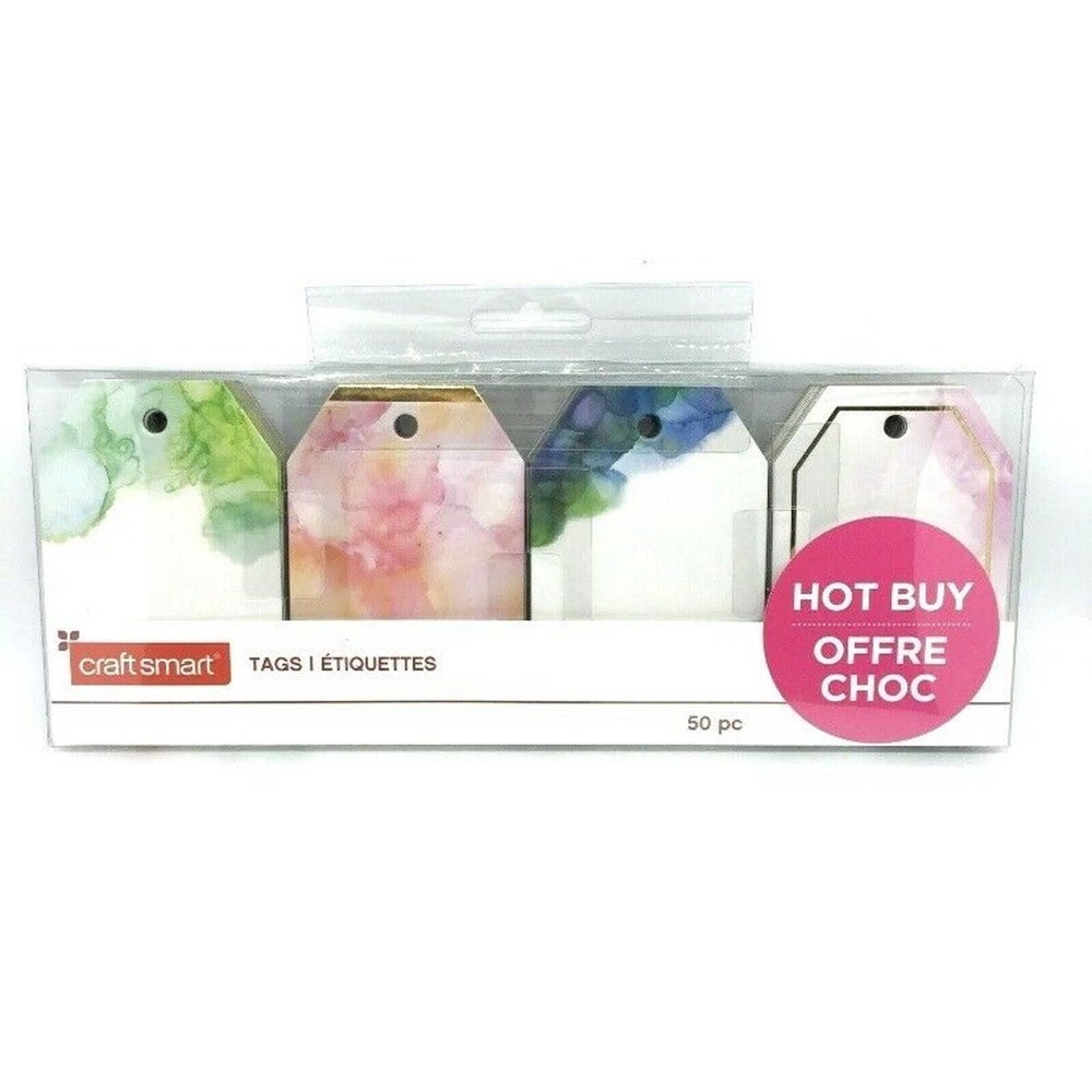 New Craft Smart Tags 50 Pcs  Cardboard Multicolor